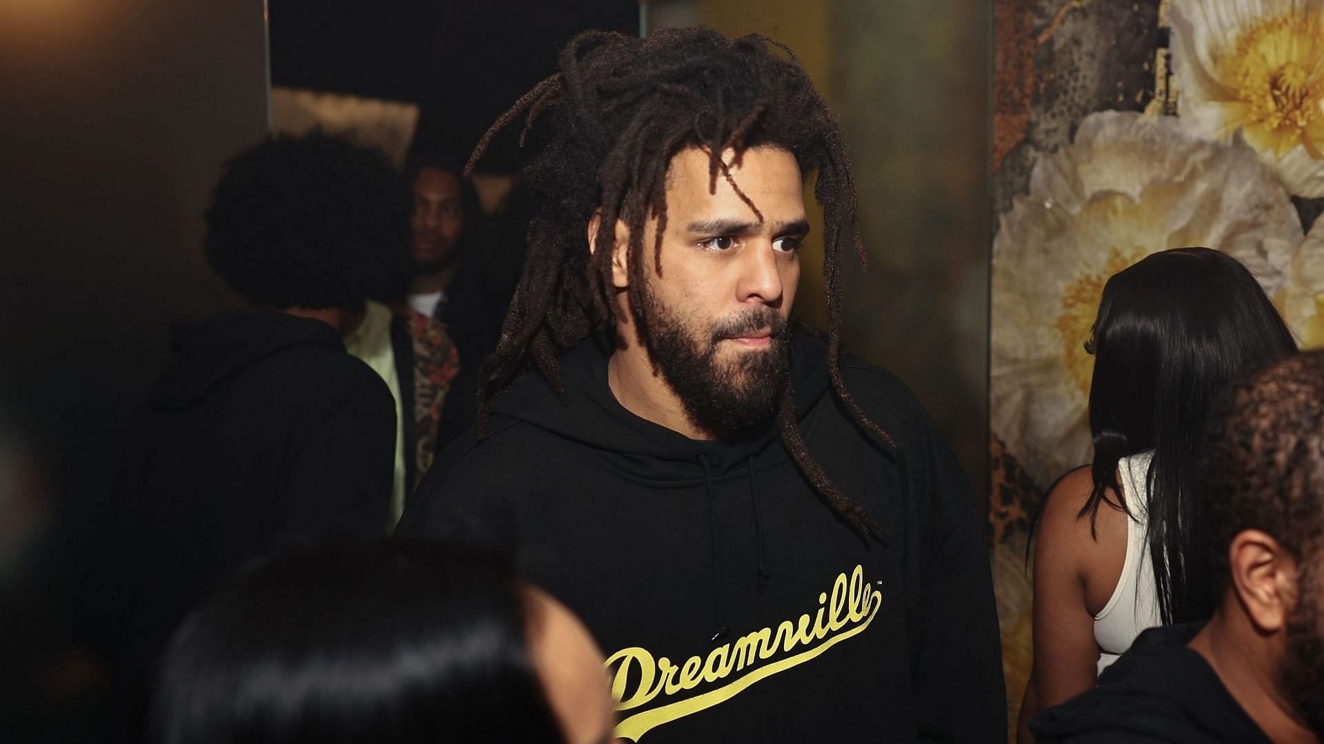 Rapper J. Cole attends DVSN Concert After Party at Red Martini Restaurant and Lounge on March 1, 2023 in Atlanta, Georgia.(Photo by Prince Williams/Wireimage)