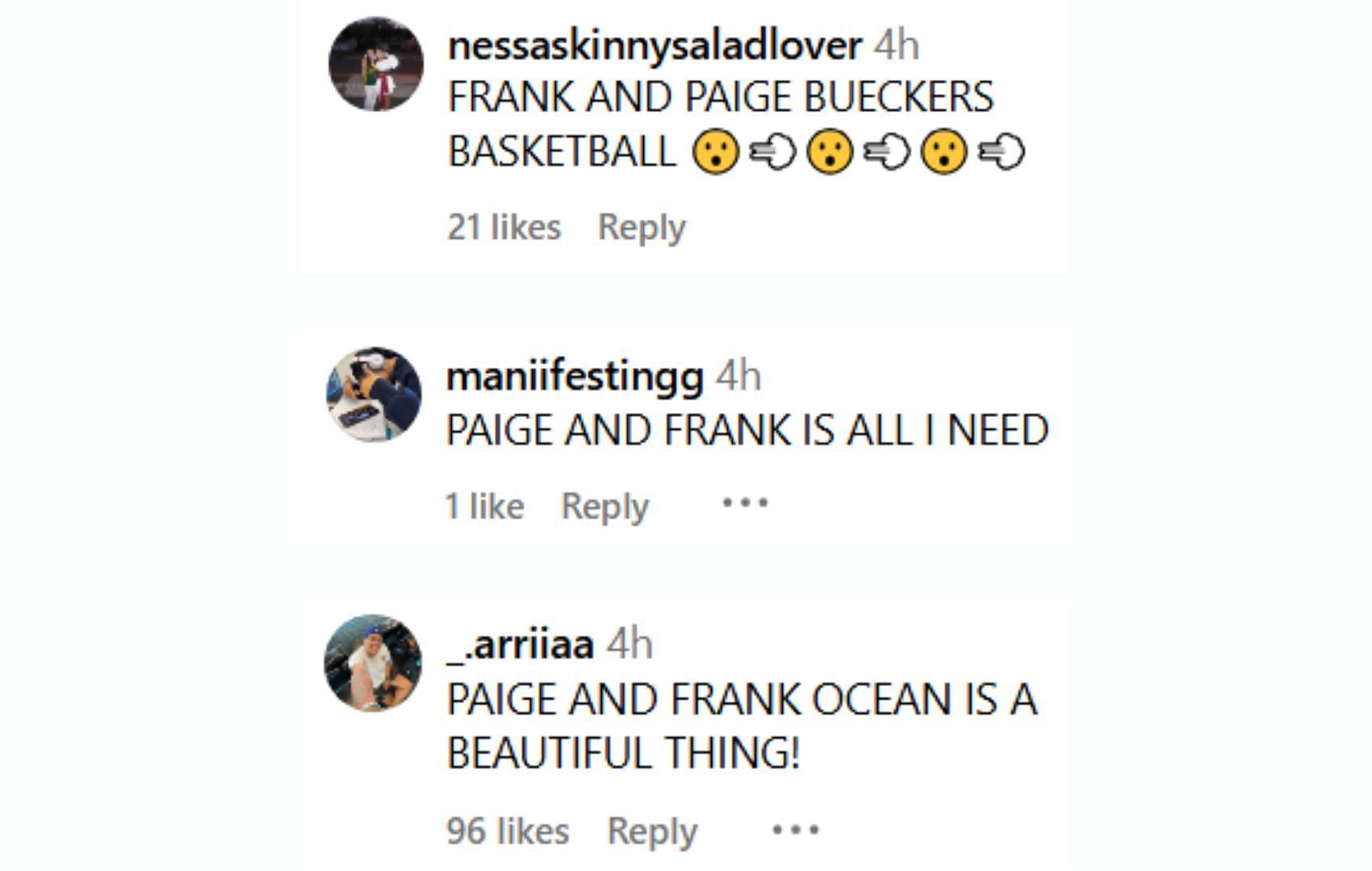 Fans praise Bueckers&#039; mixtape with Frank Ocean&#039;s song (via UConn WBB IG) 