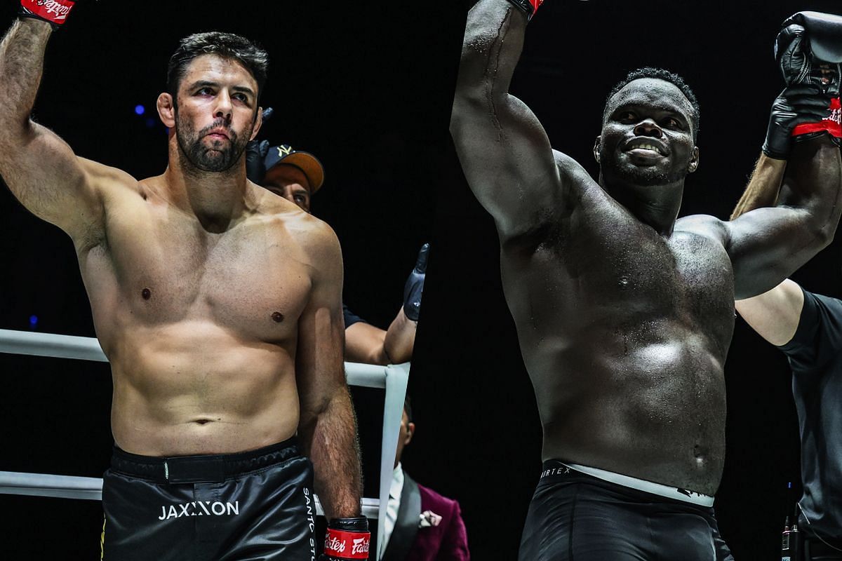 (From left) Heavyweight MMA superstars Marcus Almeida and Oumar Kane.