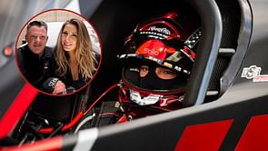 Tony Stewart and wife Leah Pruett welcome baby boy as the NASCAR champion lands for the NHRA finals