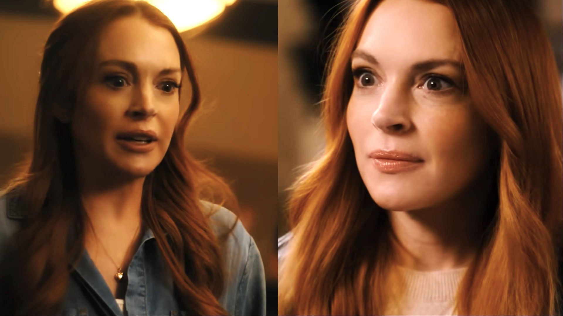 Lindsay Lohan as Avery (Image via YouTube/@Netflix)