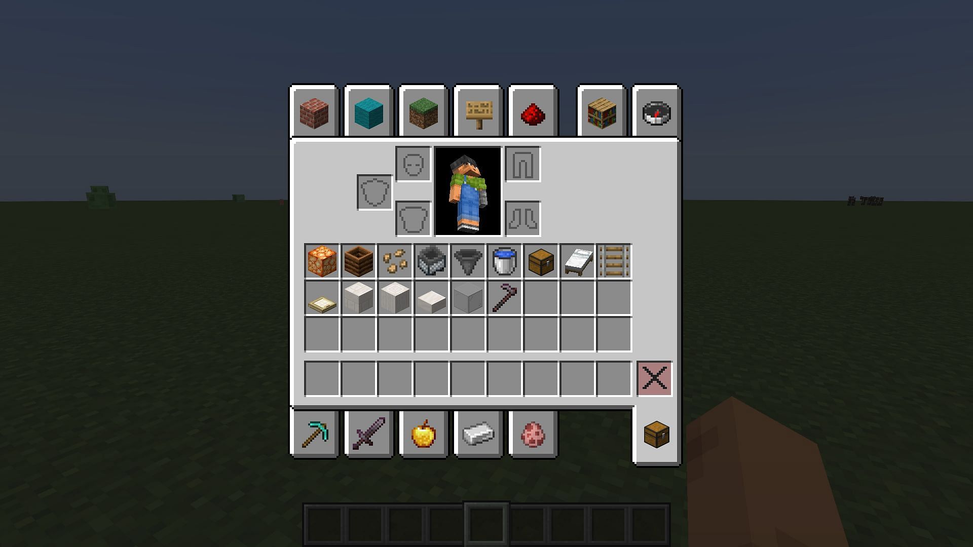 You require a few easy-to-access materials for the farm (Image via Mojang Studios)