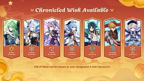 Genshin Impact 5.3 Chronicled Wish characters and rerun banners