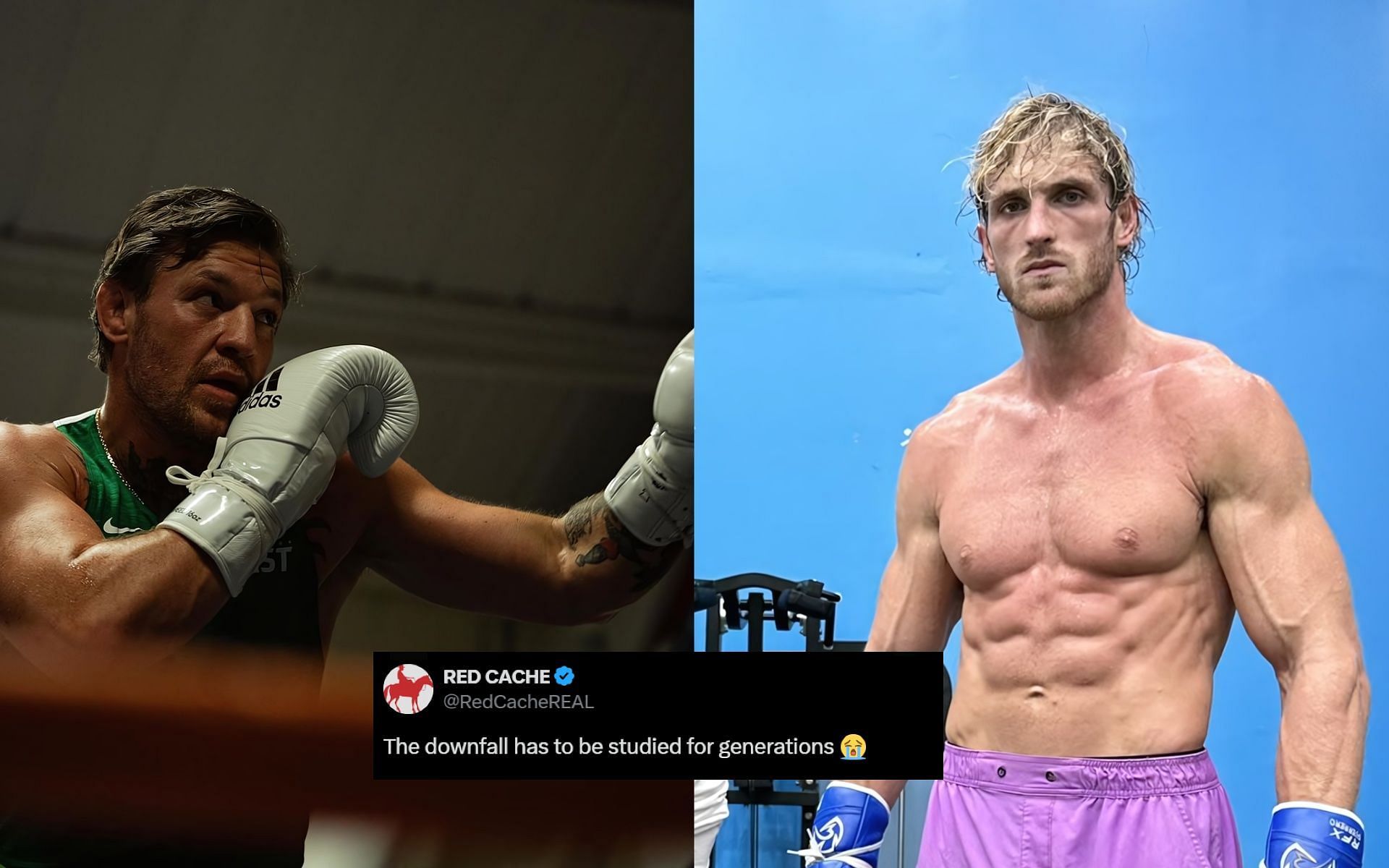 Conor McGregor (left) opens as a betting underdog for potential Logan Paul (right) bout [Image Courtesy: @thenotoriousmma via Instagram, and @LoganPaul via X/Twitter]