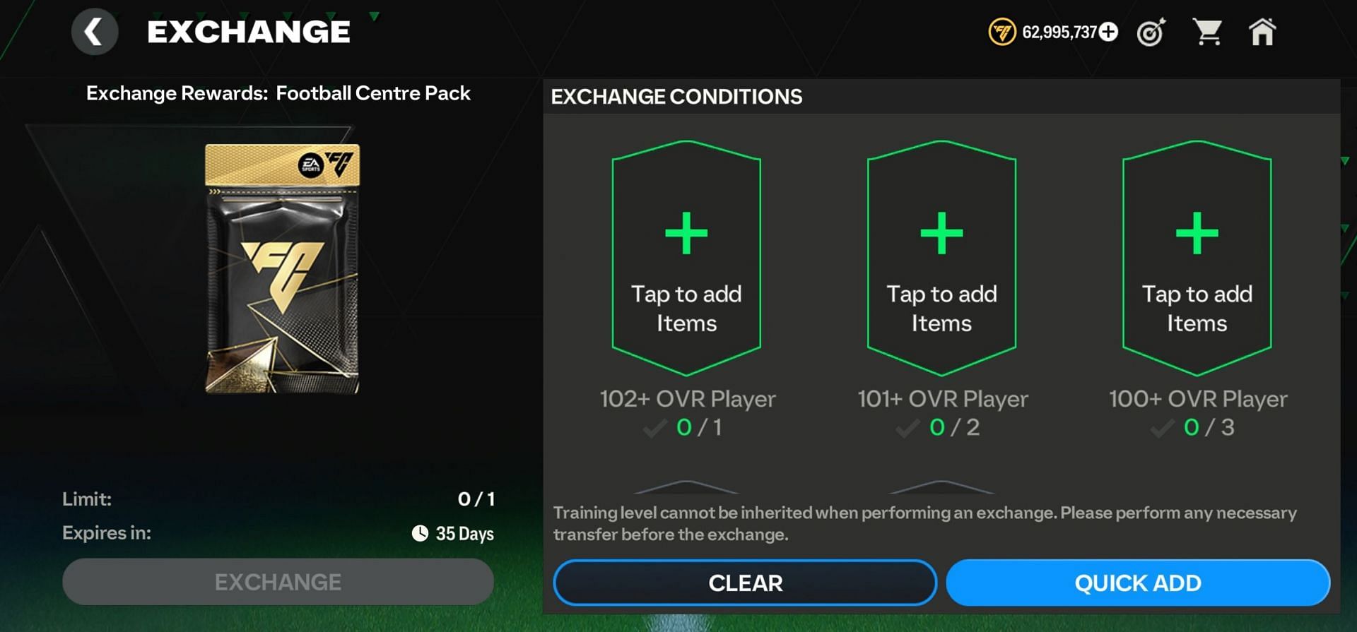 EA FC Mobile POTM cards can only be obtained through Exchanges (Image via EA Sports)