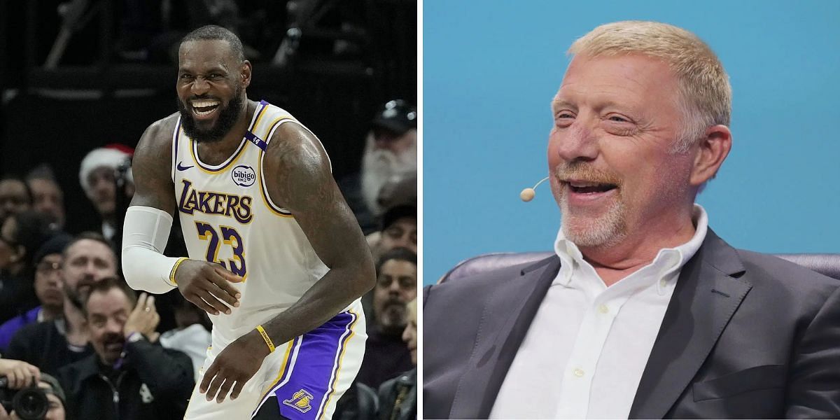 Lebron James (L) and Boris Becker (R); ( Source - Getty Images)