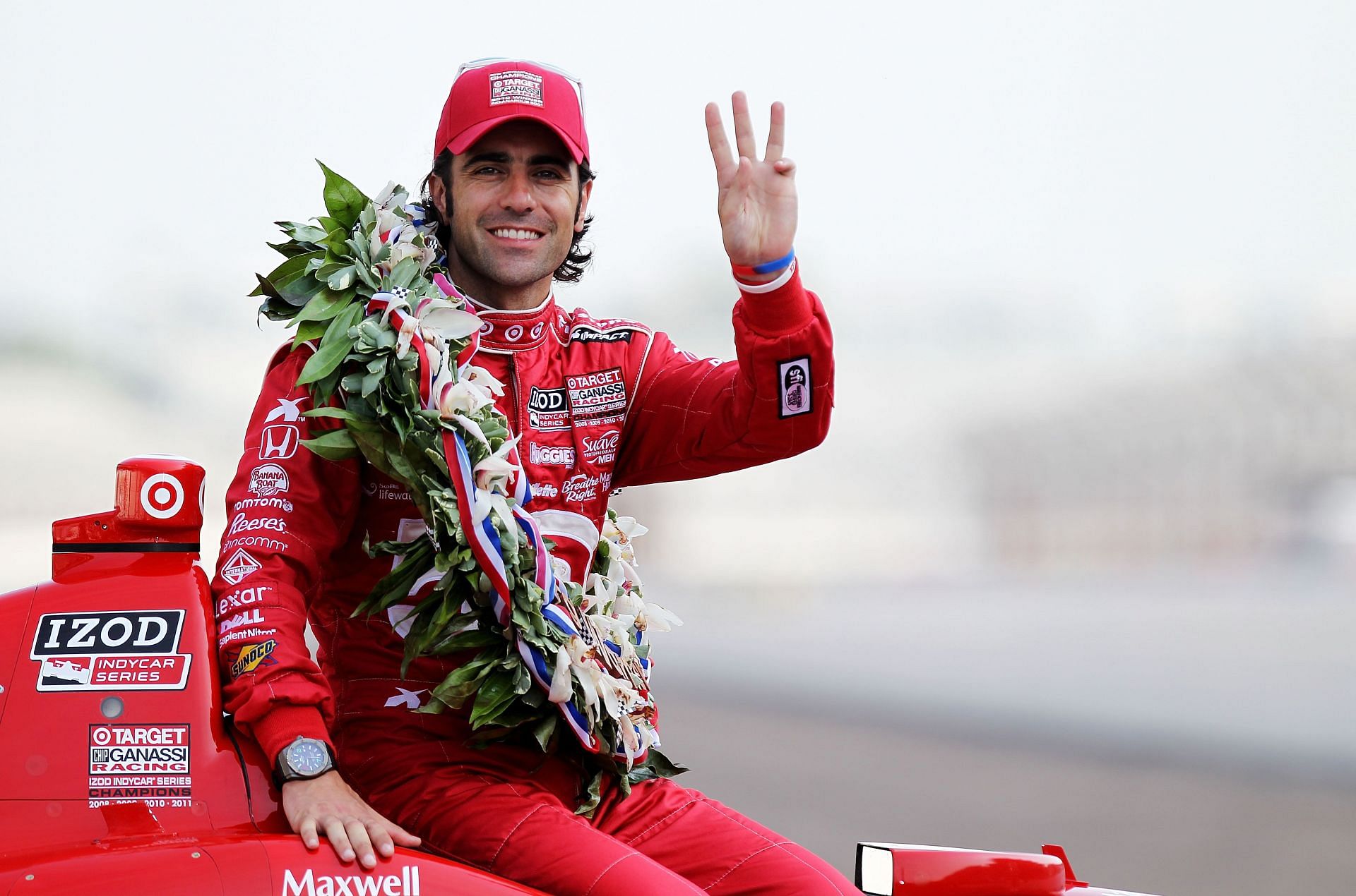 Dario Frenchitti after his third Indy 500 win in 2012 - Source: Getty