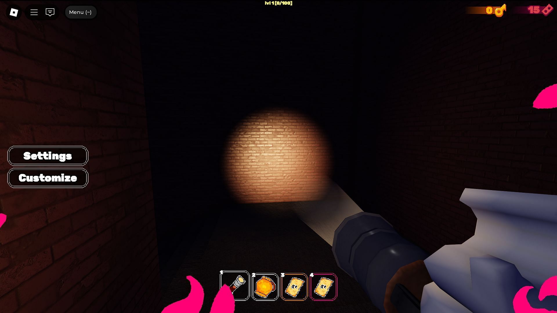 Visual effect indicating a monster's presence (Image via Roblox)