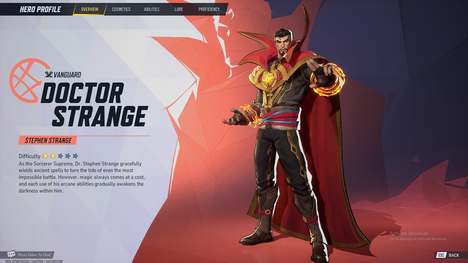 Doctor Strange&#039;s character overview (Image via NetEase Games)