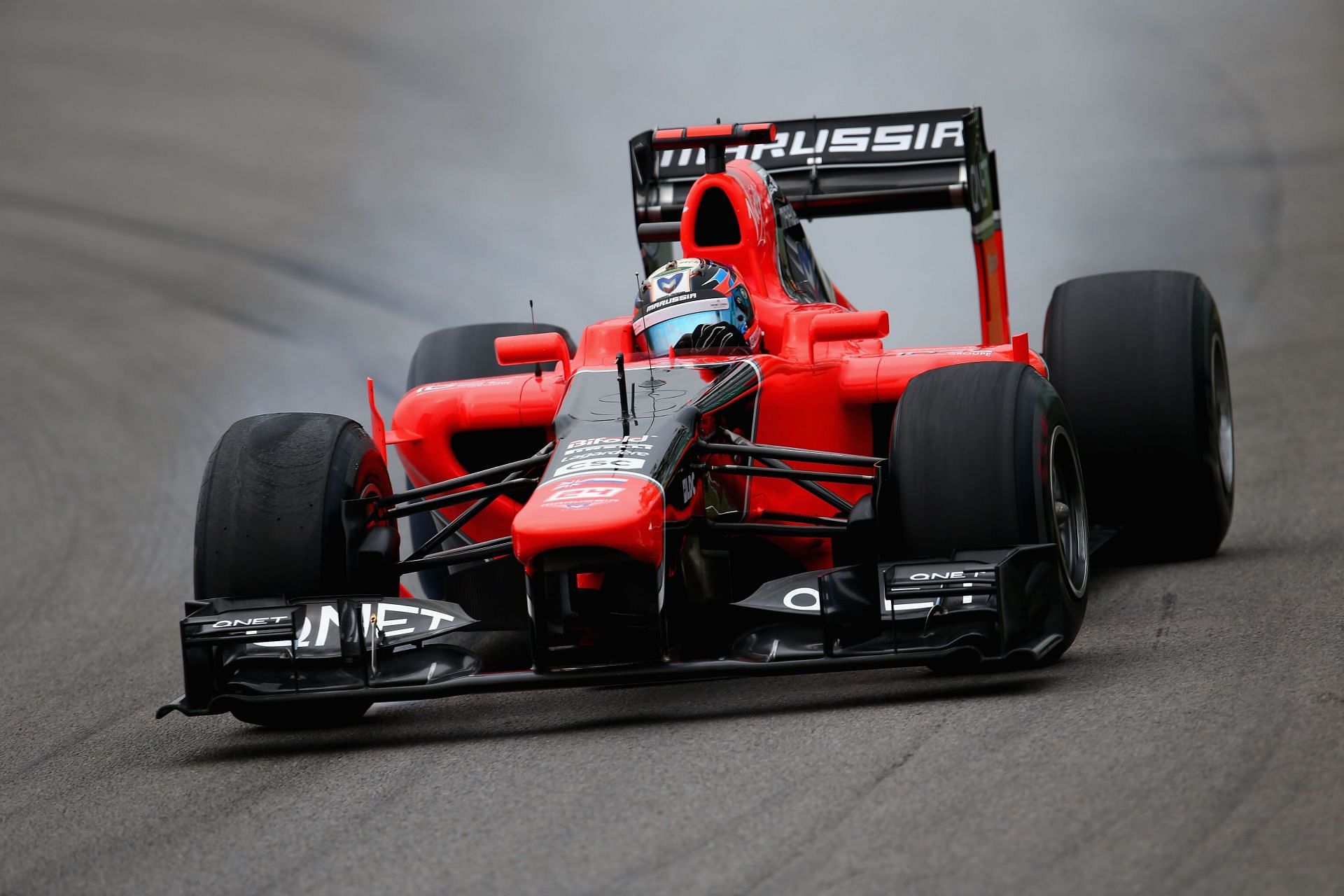 Timo Glock in a Marussia Cosworth car in 2012 - Brazil - Source: Getty