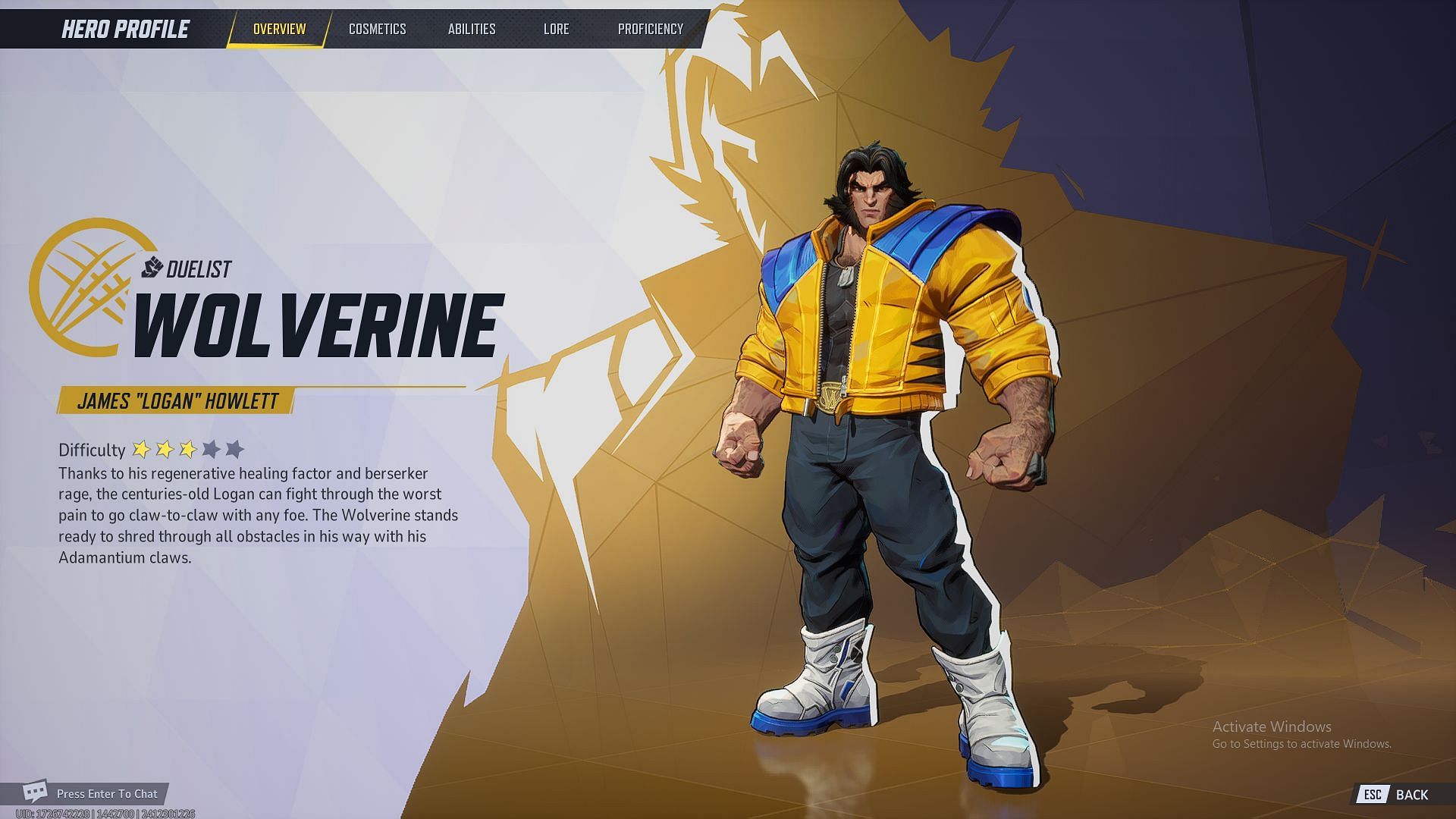 Wolverine&#039;s character overview (Image via NetEase Games)