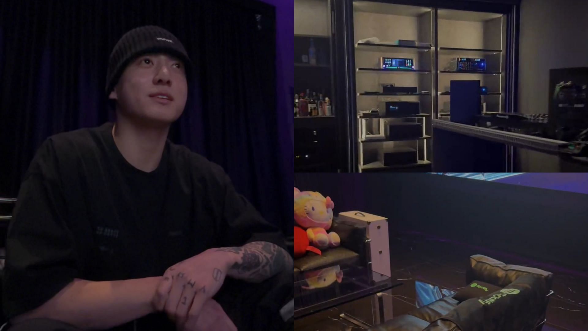 Jungkook gives a tour of his new house (Images via Weverse)