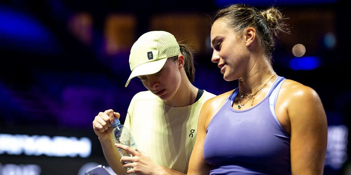 Iga Swiatek and Aryna Sabalenka had a joining training session in Abu Dhabi (Image Source: Getty)