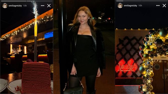 Wayne Gretzky's daughter Emma dines in upbeat Hollywood-inspired restaurant in Los Angeles