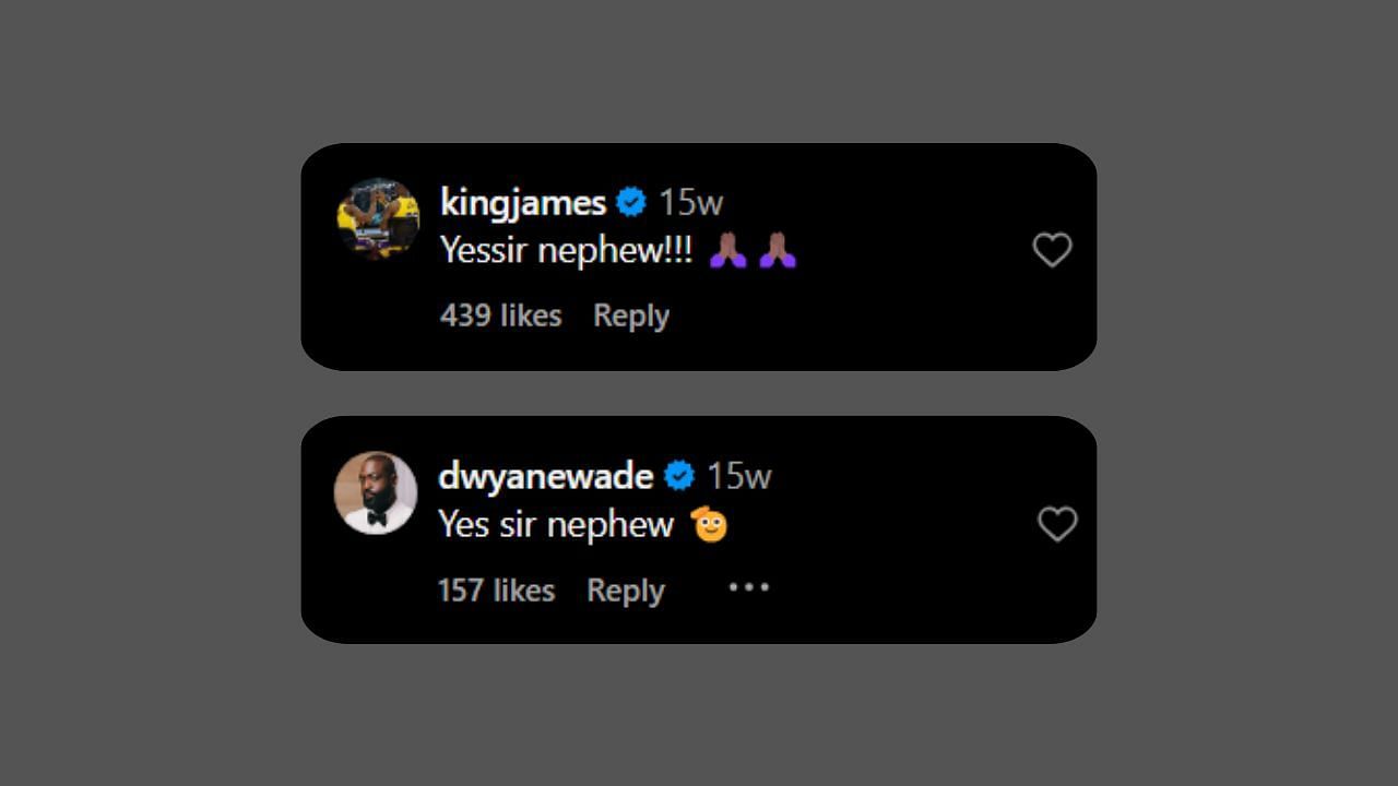 LeBron James and Dwyane Wade comment on Johnson's announcement. (Credits: @isaiahj__/Instagram)