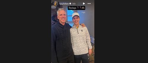 Lucy Olsen's boyfriend, Grayson Herr, shared a special moment with her father, Roland Olsen during the holiday season.