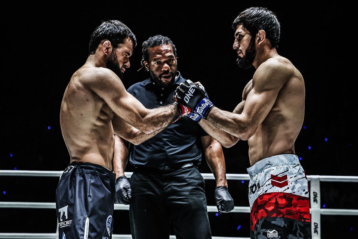 (From left) Shamil Gasanov and Halil Amir put on a show at ONE Fight Night 26.