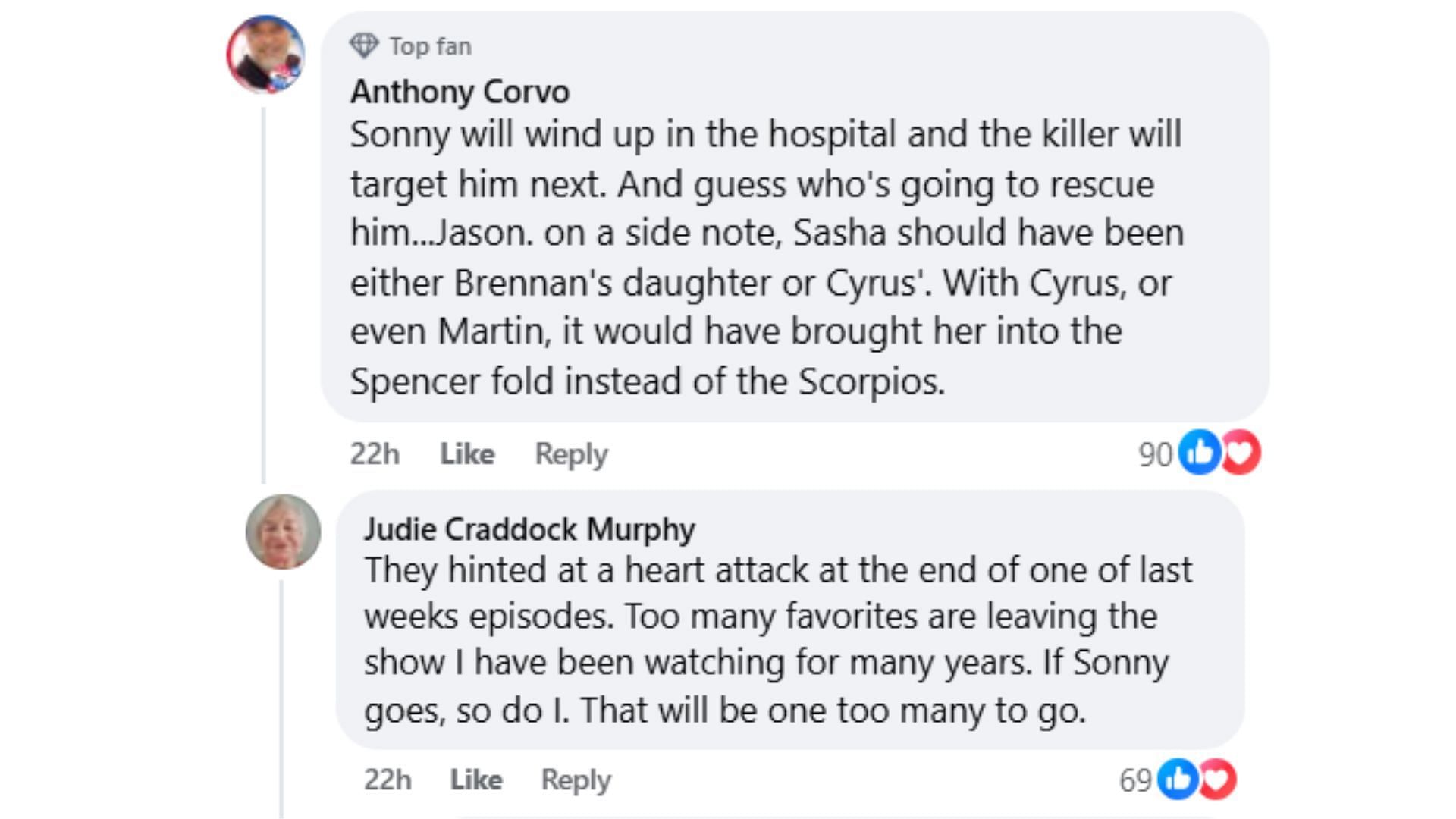 Fan reactions (Image via Facebook/@General Hospital)