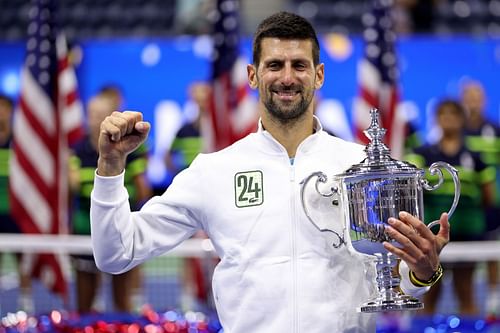 Novak Djokovic at the 2023 US Open [Source: Getty]