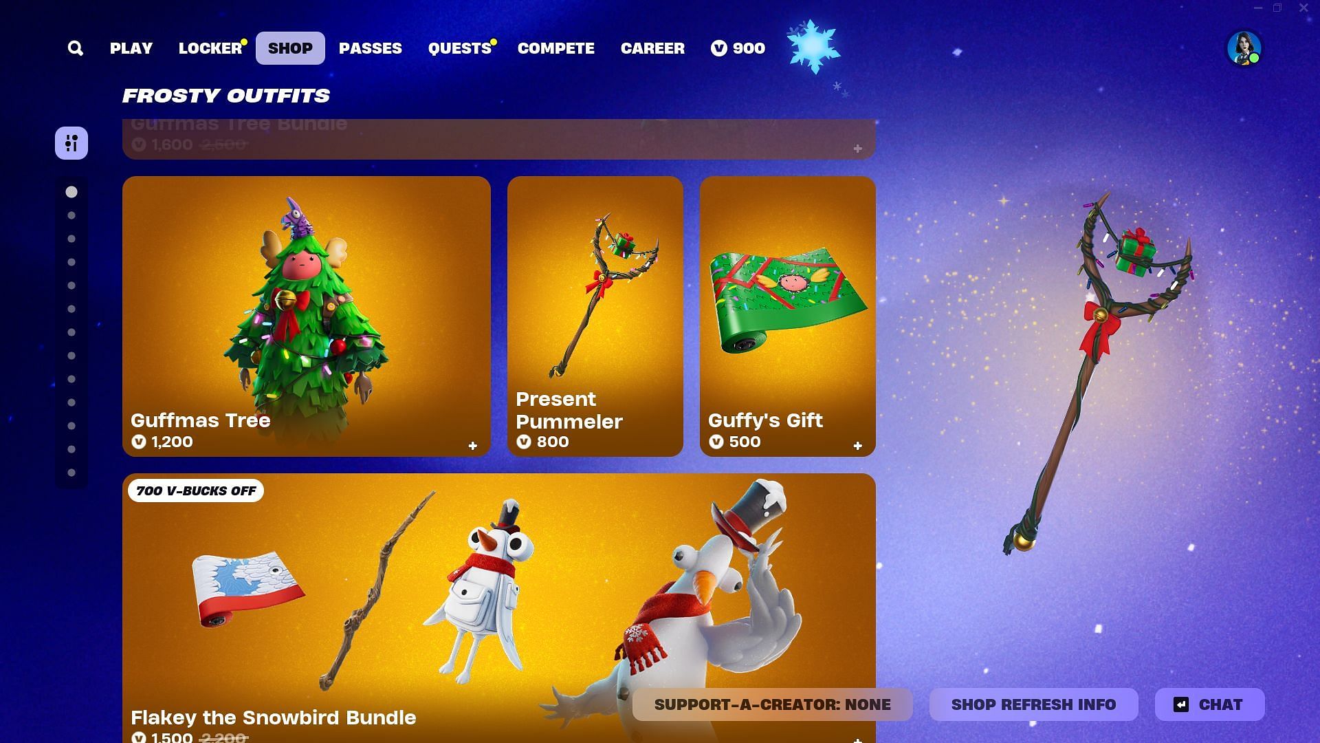 You can individually purchase the Guffmas Tree skin in Fortnite (Image via Epic Games)