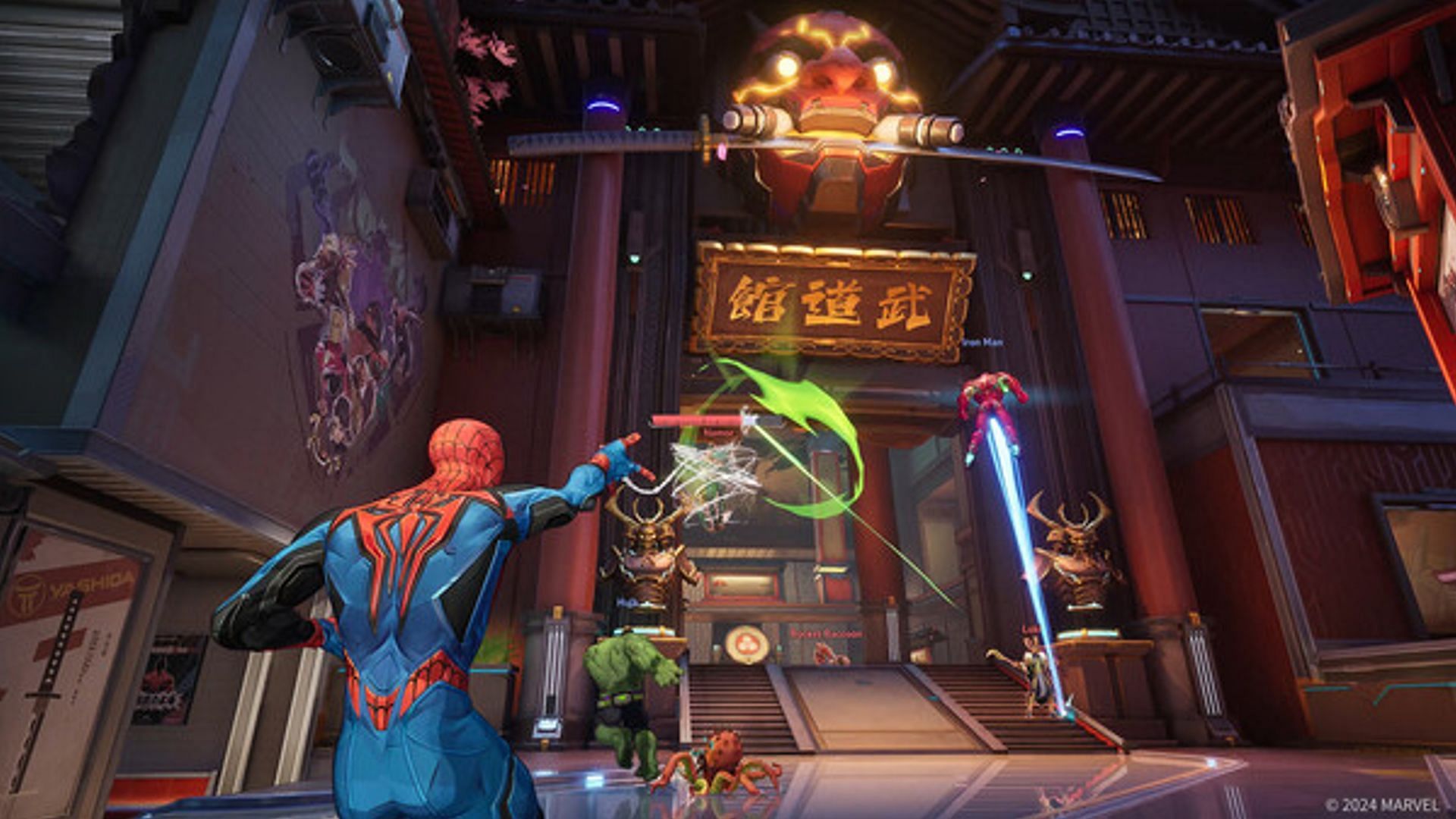 The characters here are familiar thanks to Marvel comics and films (Image via NetEase Games)