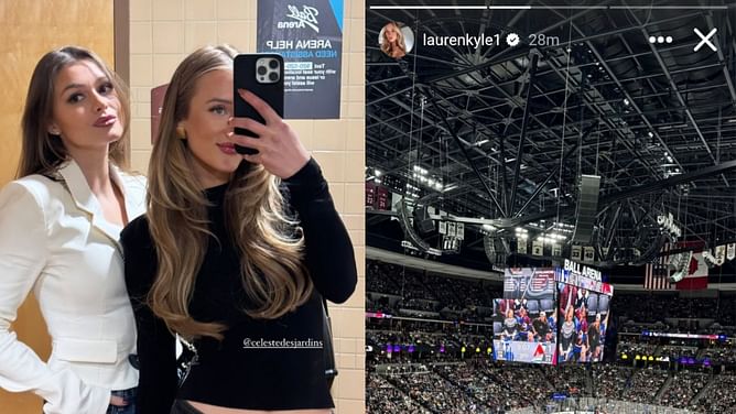 Connor McDavid, Leon Draisaitl's significant others Lauren and Celeste attend Oilers vs. Avs game in Denver