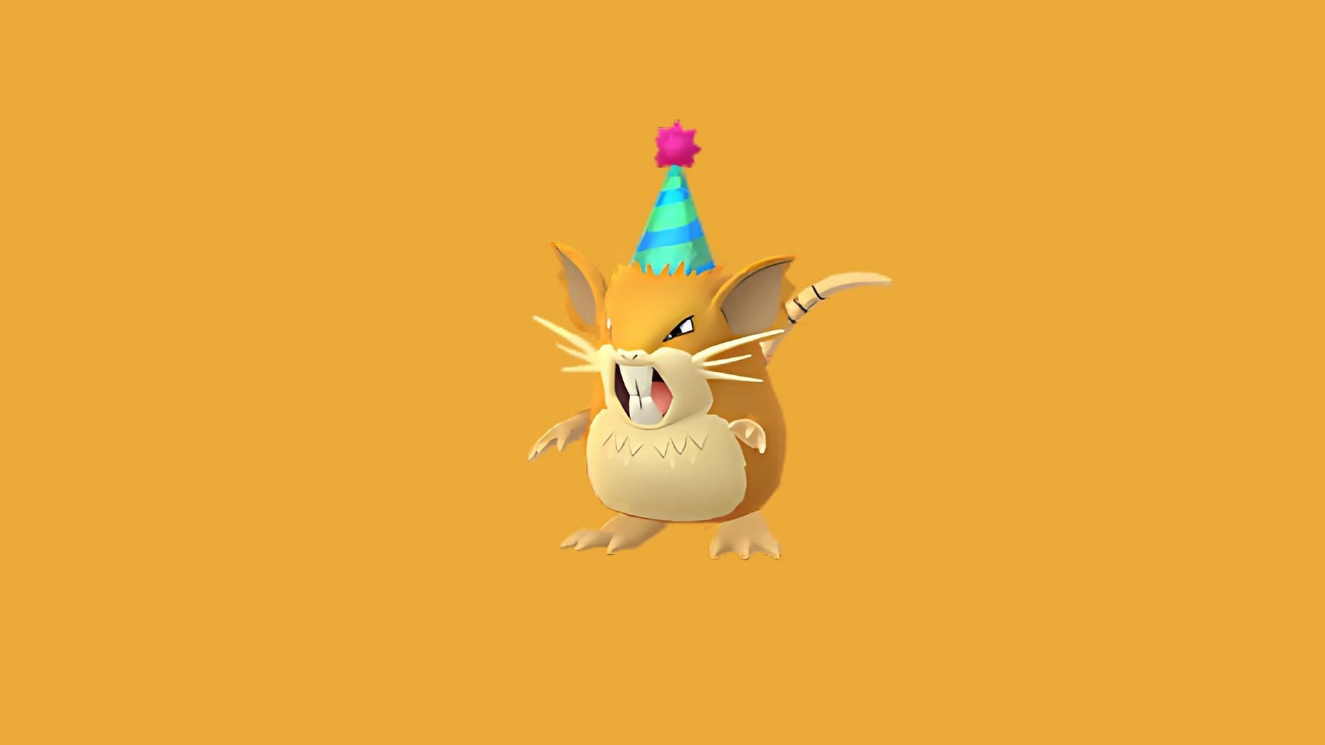 Raticate wearing a Party Hat (Image via The Pokemon Company)