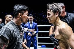 WATCH: The palpable tension between striking megastars Rodtang Jitmuangnon and Takeru Segawa at ONE 172 press conference