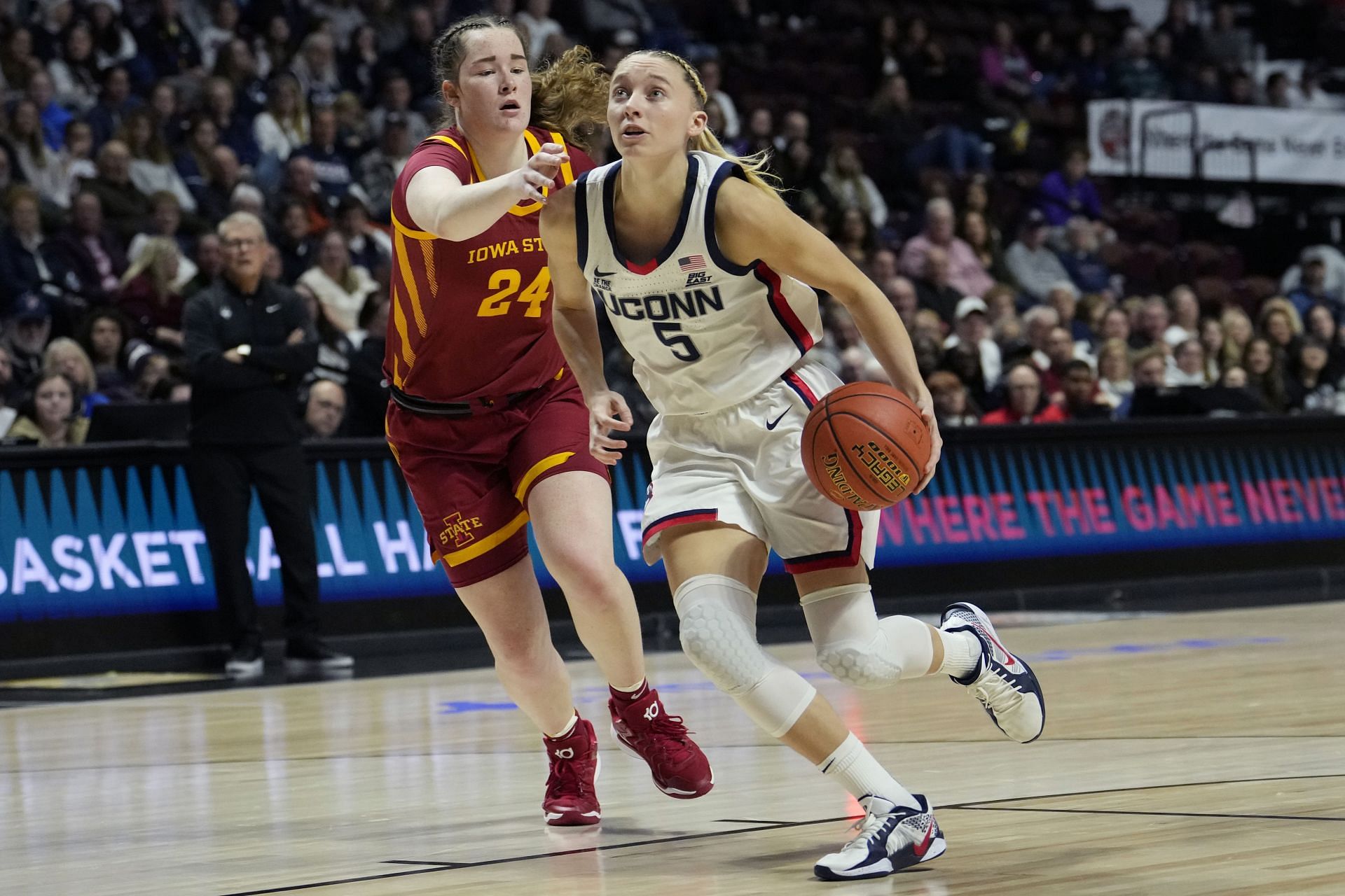 Basketball Hall of Fame Invesco QQQ Women&#039;s Showcase: Iowa State v Connecticut - Source: Getty