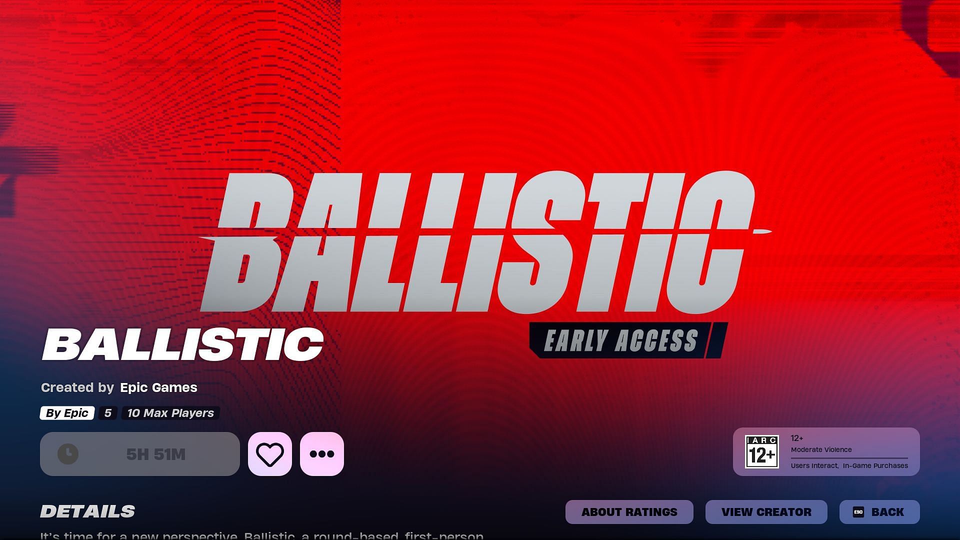 An in-game countdown timer for Ballistic (Image via Epic Games)