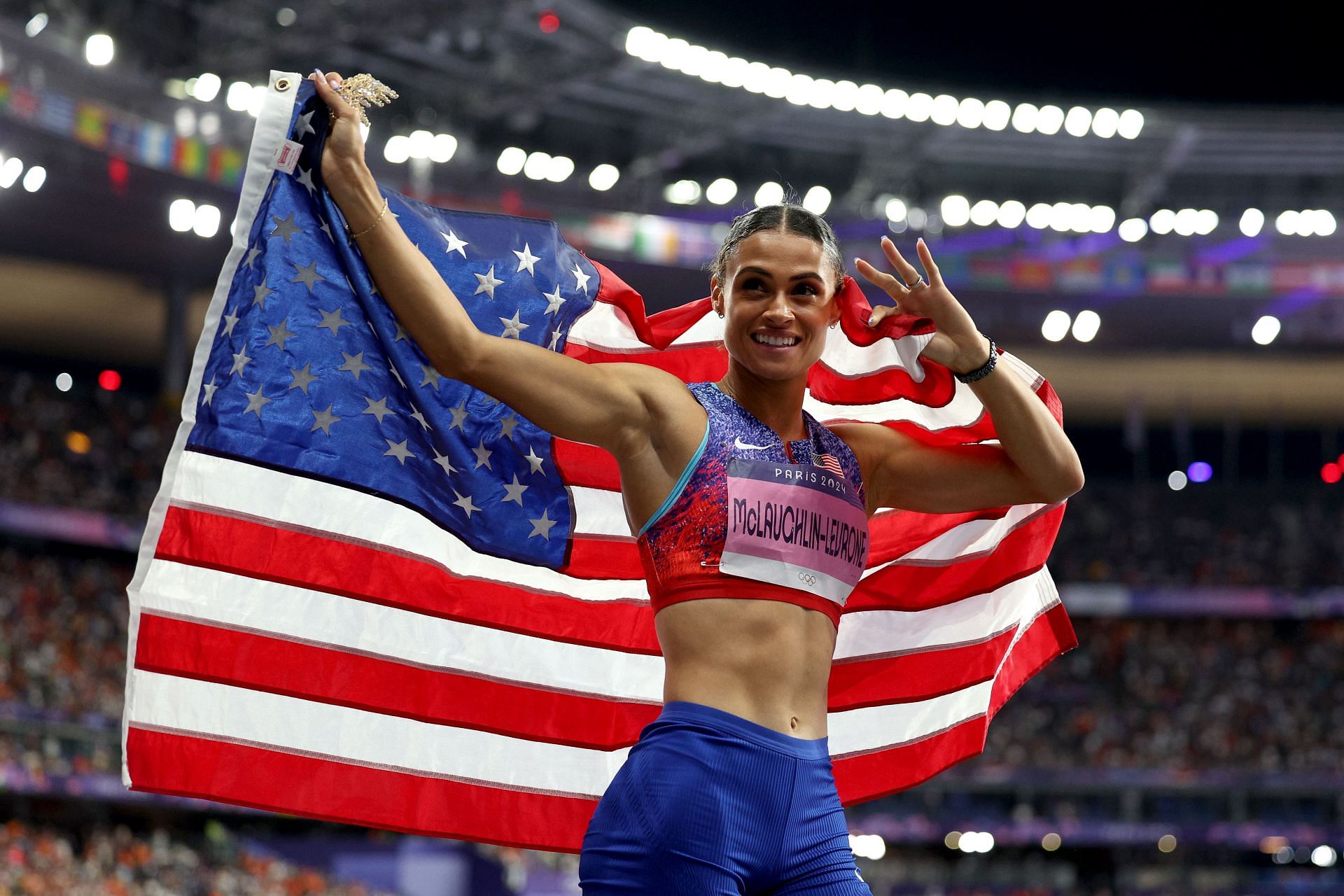 Sydney McLaughlin-at Paris Olympics (Photo by Cameron Spencer/Getty Images)