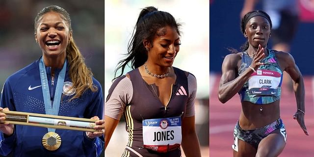 Gabby Thomas, Tia Jones, Tamara Clark and others join together to celebrate potluck. PHOTO: All from Getty