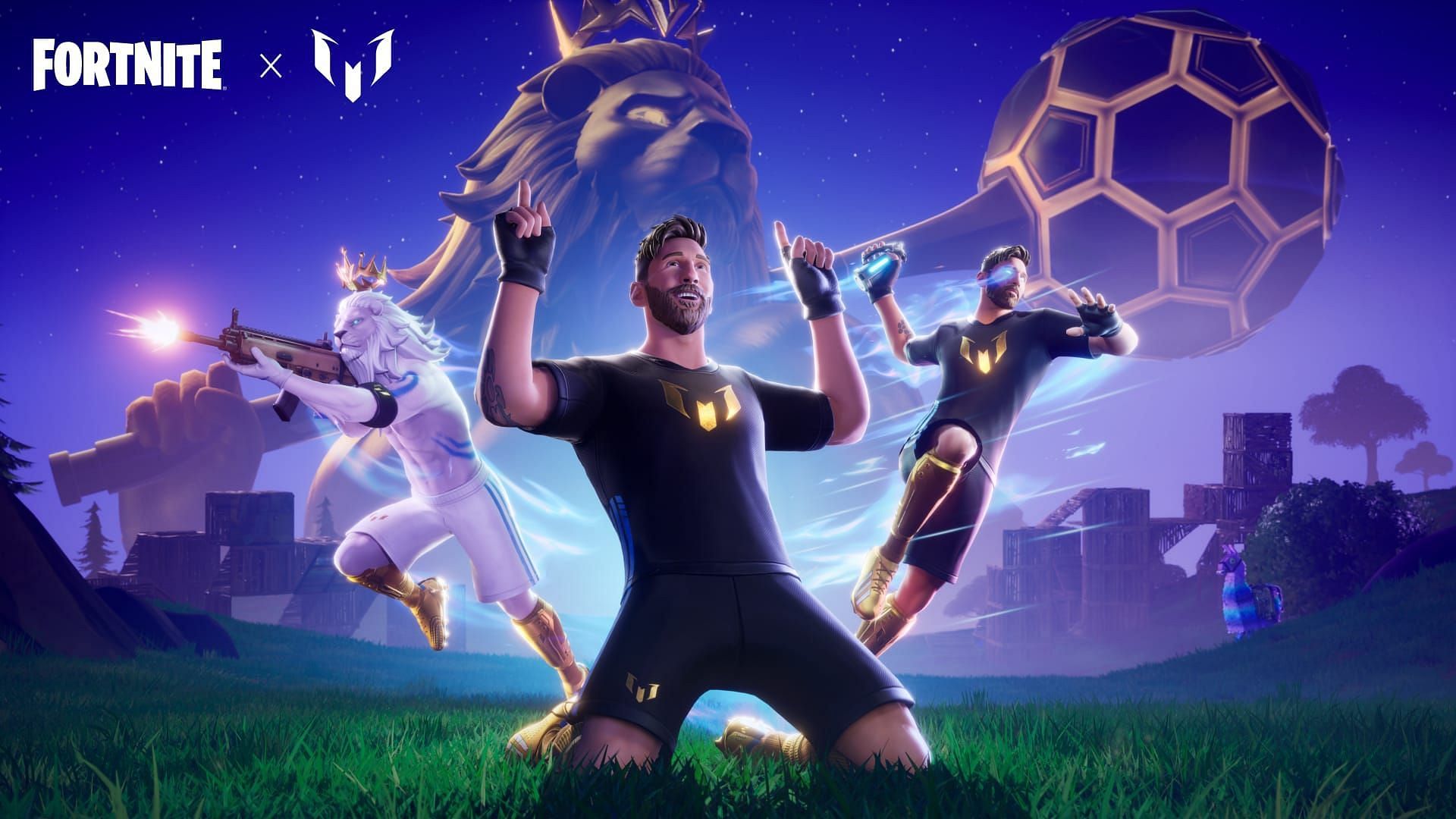 The Lionel Messi skin is now in Fortnite (Image via Epic Games)