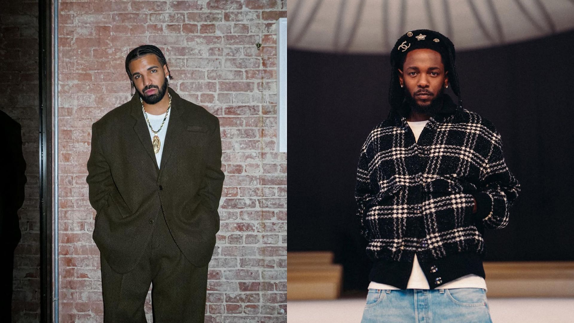 Drake and Kendrick Lamar (Image via Instagram/@champagnepapi &amp; @chanel)