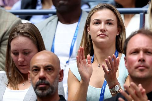 Anna Kalinskaya spotted in Jannik Sinner's box at US Open 2024