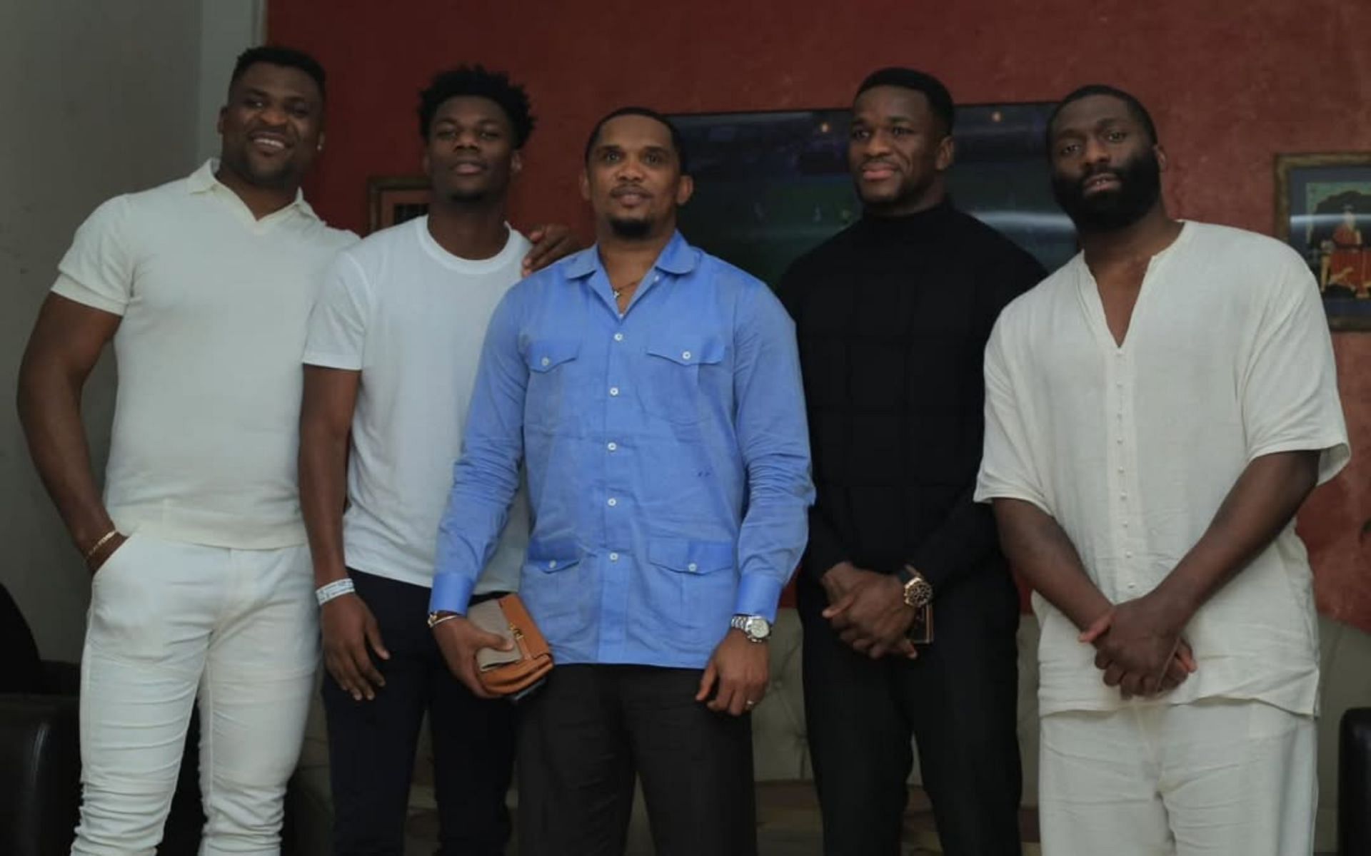 Francis Ngannou&#039;s dinner with Samuel Eto&#039;o and others [Image courtesy: @francisngannou on Instagram]