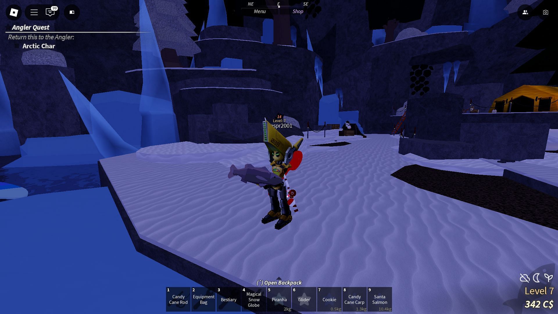 Catch fish to complete the Northern Expedition Bestiary (Image via Roblox)