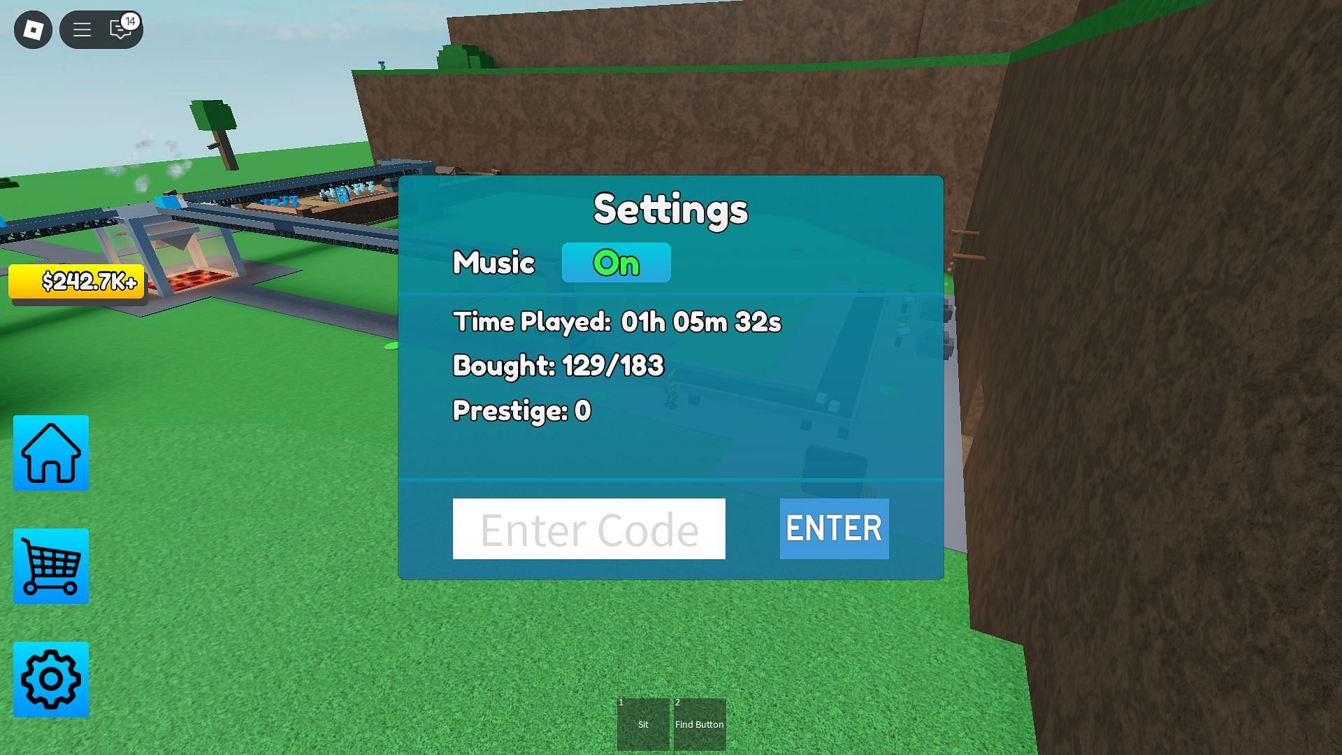 Codebox in Ice Tycoon (Image via Roblox)