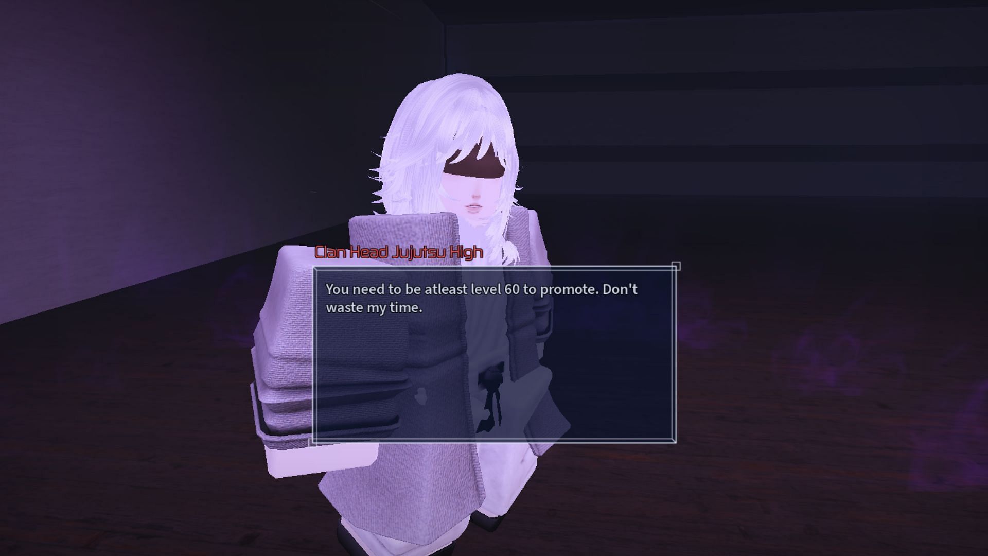 The Clan Head gives rank promotion in the game (Image via Roblox)