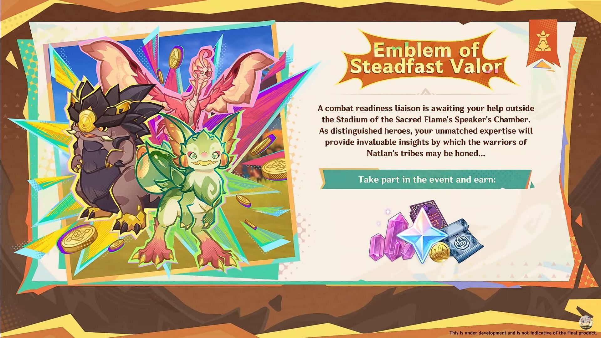 Emblem of Steadfast Valor event (Image via HoYoverse)