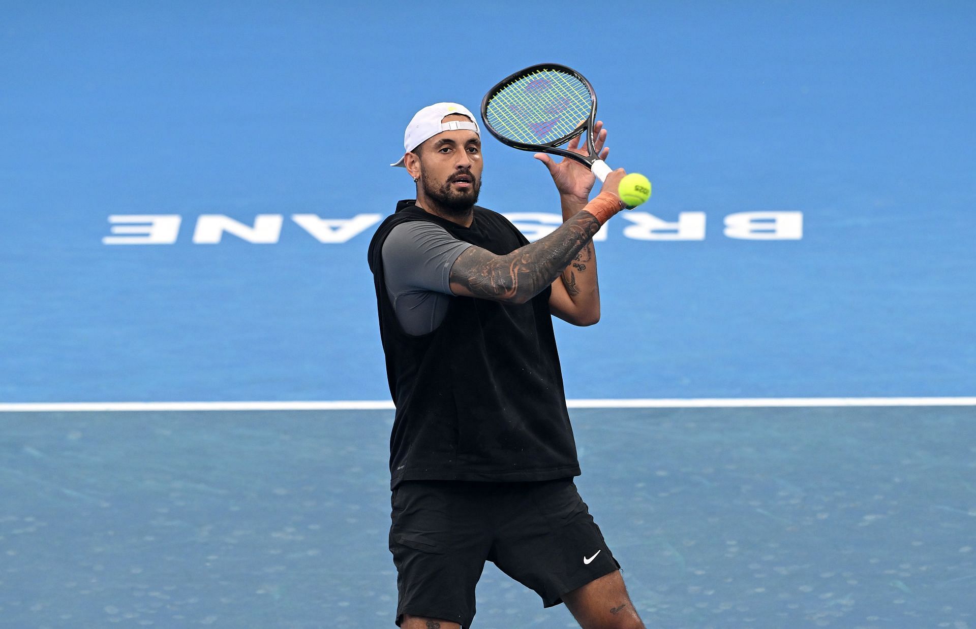 Nick Kyrgios at the Brisbane International 2025. (Photo: Getty)