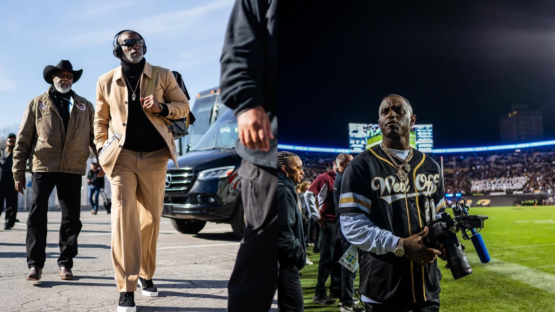 Deion and Deion Sanders Jr. (Colorado &amp; Sanders Jr.