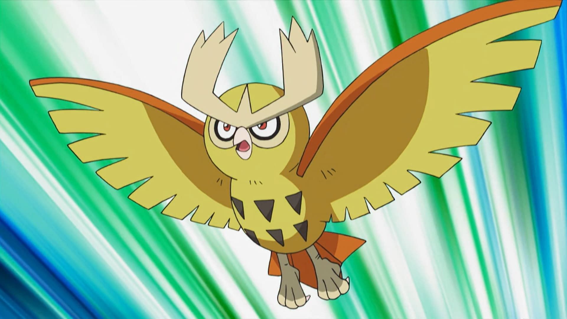 Shiny Noctowl as seen in the anime (Image via The Pokemon Company)