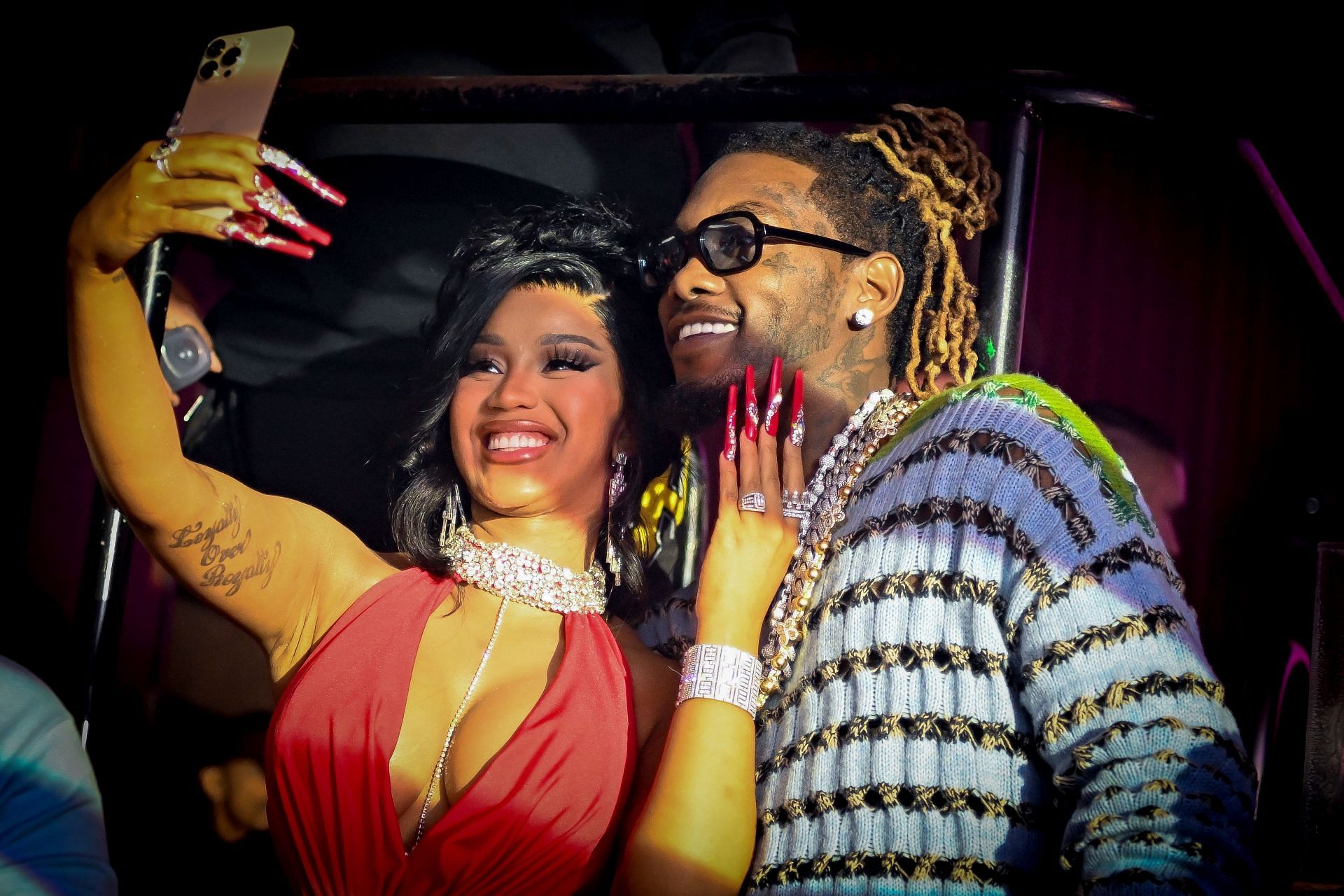 Cardi B And Offset Celebrate New Year&#039;s Eve 2023 (Image via Getty)