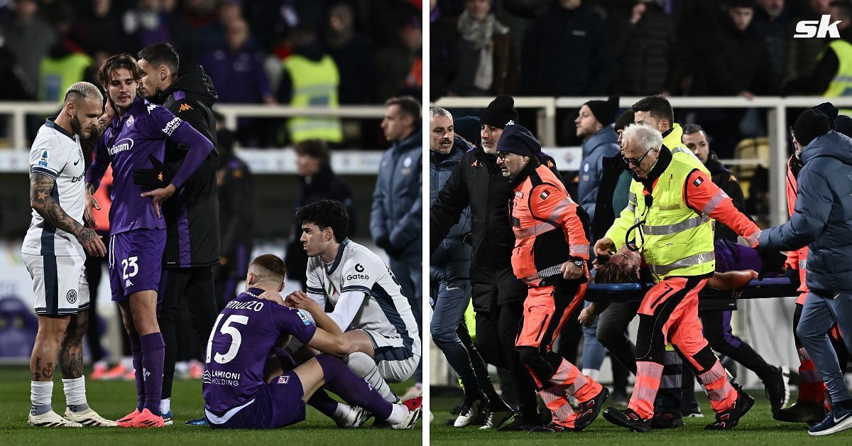 Edoardo Bove being stretchered off