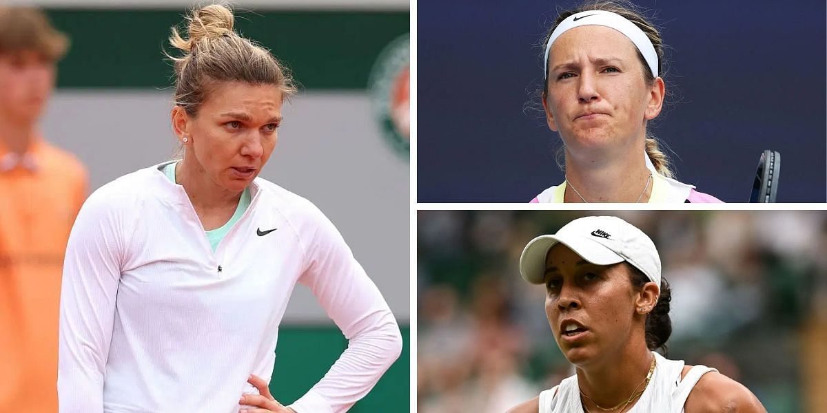 Simona Halep (L), Victoria Azarenka (top right), Madison Keys (bottom right), Sources: Getty