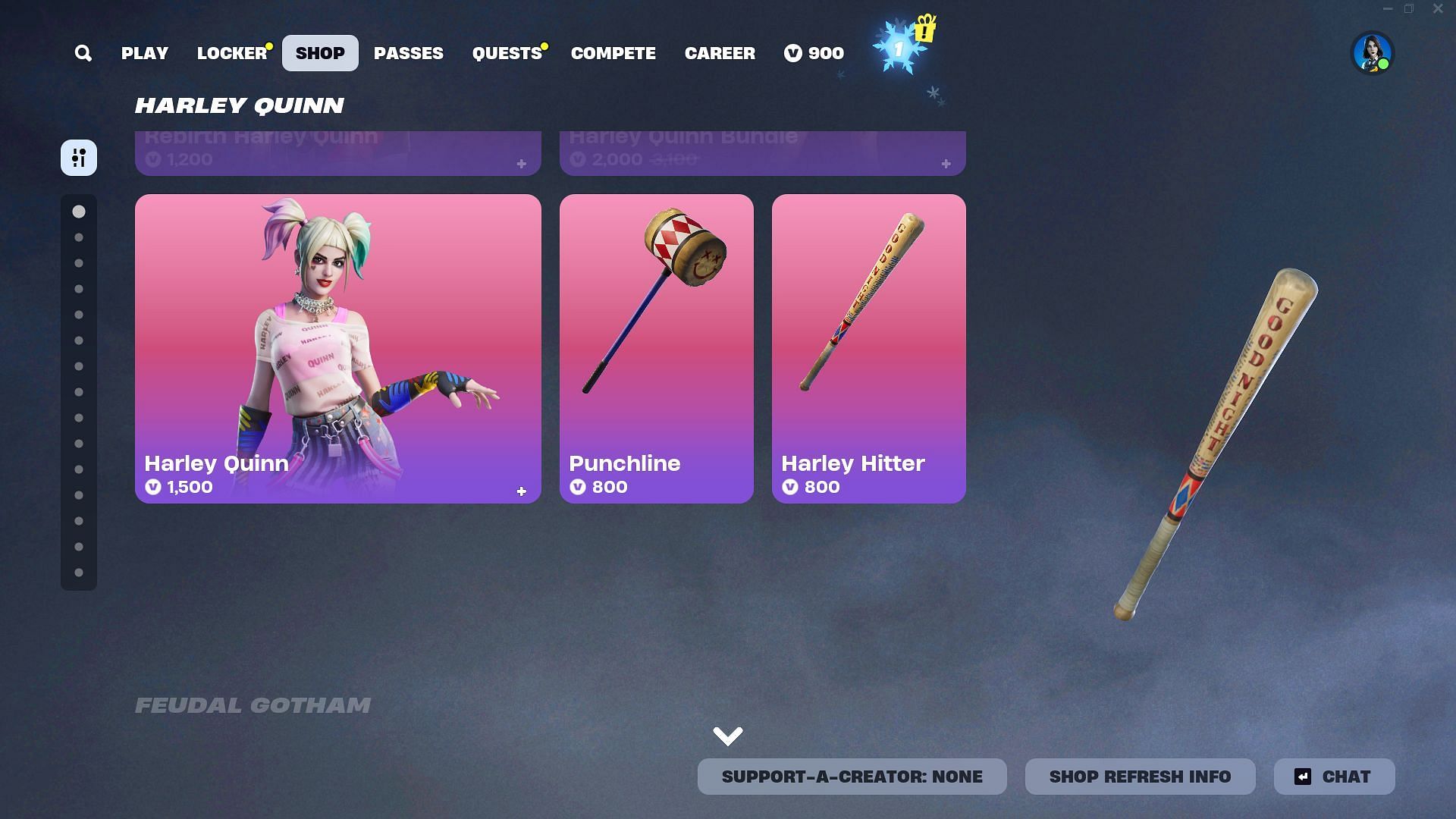 You can purchase the Harley Quinn skin in Fortnite separately (Image via Epic Games)