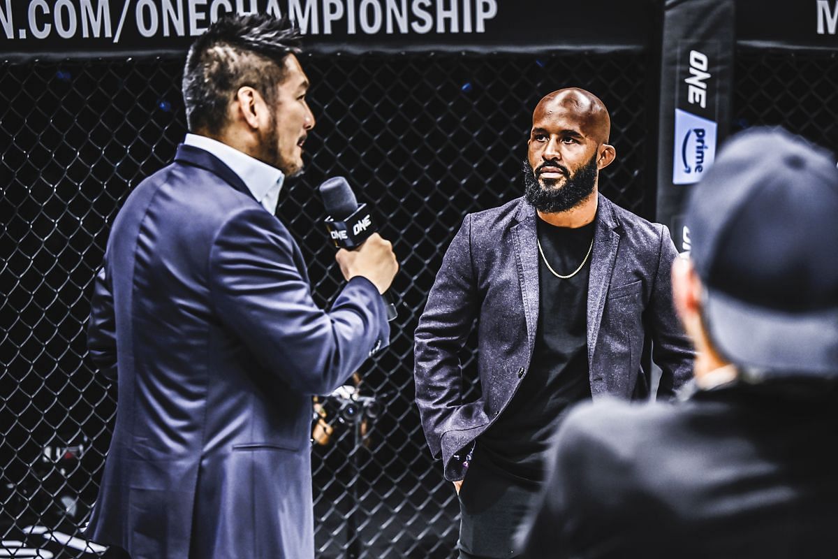 Chatri Sityodtong (L) with Demetrious Johnson (R) | Image credit: ONE Championship