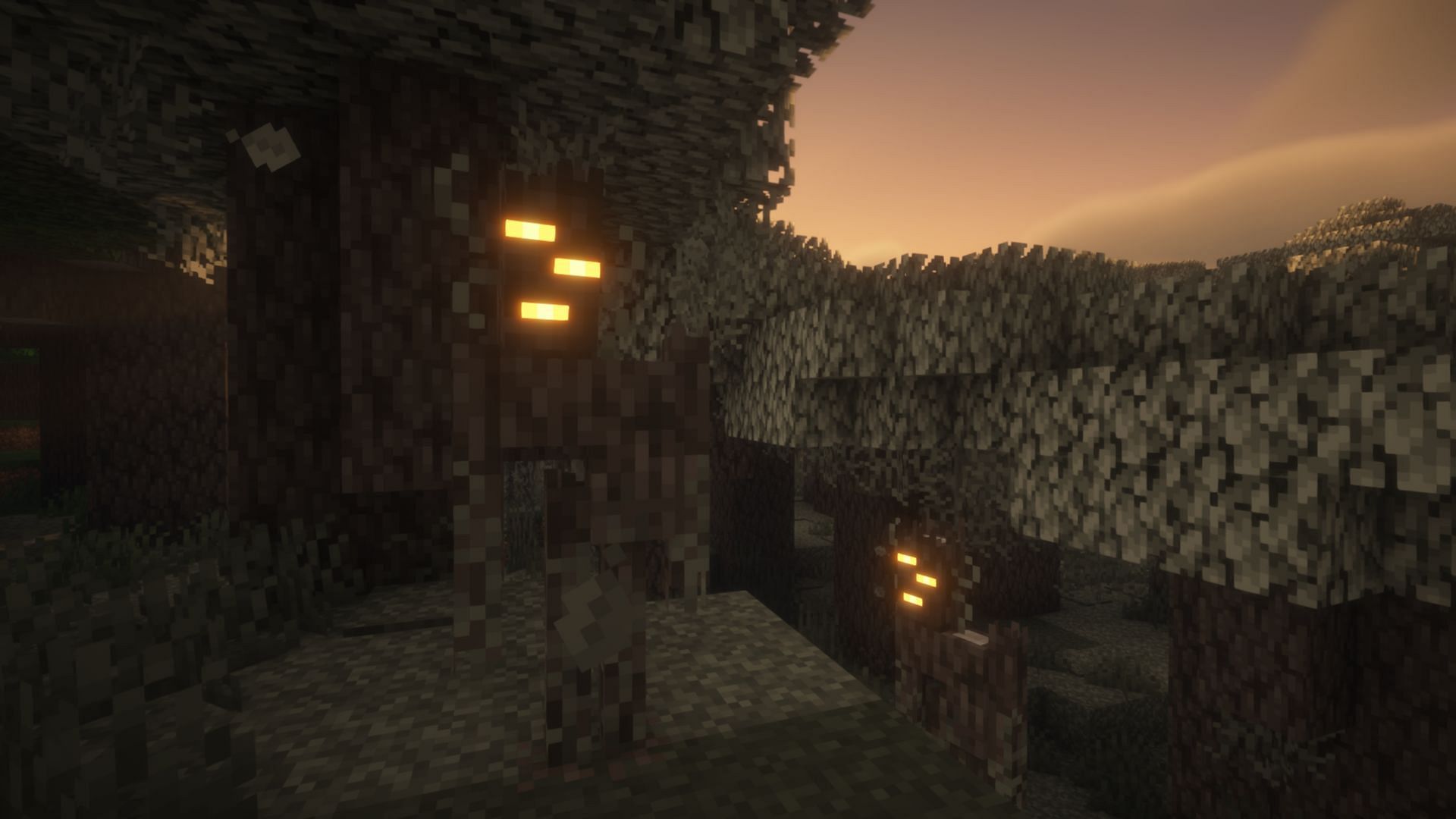 BSL adds a host of lighting and ambiance changes to your world (Image via Mojang Studios || Iris Shaders/@ capttatsu)