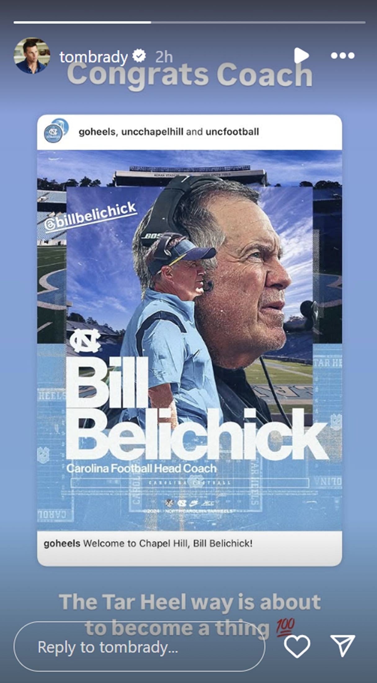 Tom Brady Makes Bold Prediction For UNC After Bill Belichick Takes Over ...